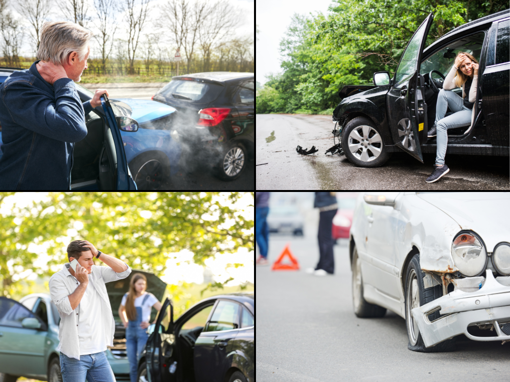 4 images of fender bender car accidents